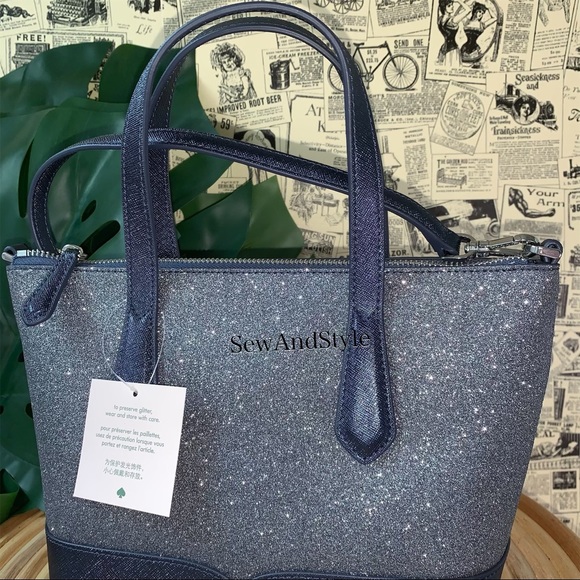 NWT Kate Spade Lola Glitter Satchel Crossbody bag - Picture 8 of 9